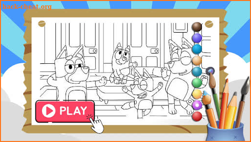 Bluey Coloring Book Game screenshot