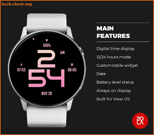 Blush Pink Stylish Watch Face screenshot