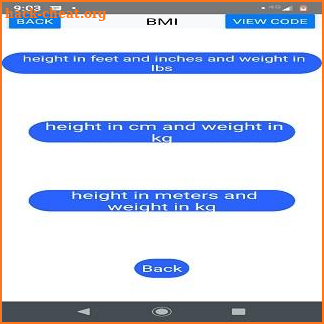 BMI screenshot