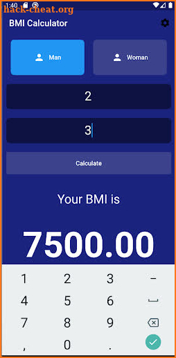 BMI Calculator screenshot