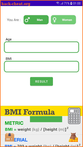 BMI Calculator screenshot