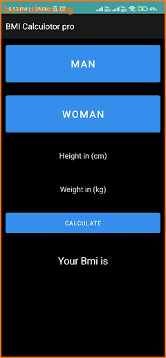 Bmi calculator pro screenshot