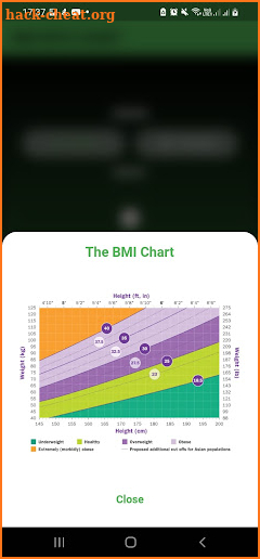 BMI with Chart screenshot