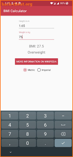 bmiccalculator screenshot