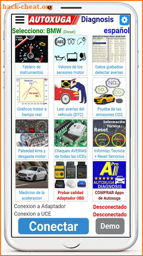 BMW diagnosis, falsificación kms,  emisiones CO2 screenshot