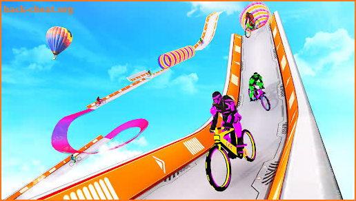 BMX Cycle Robots Game : Mega Ramp Bicycle Racing screenshot