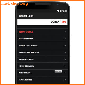 Bobcat Calls BLUETOOTH -No Ads screenshot