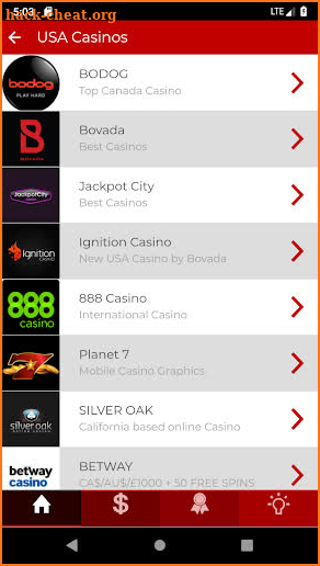 Bodog Mobile Casino 2019 screenshot