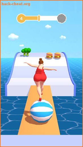 Body race hair challenge fat 2 fit girl game 3d screenshot