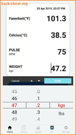 Body Temperature Check Diary:  Super Thermometer screenshot