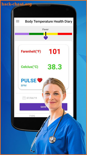 Body Temperature - Fever Thermometer Checker Diary screenshot
