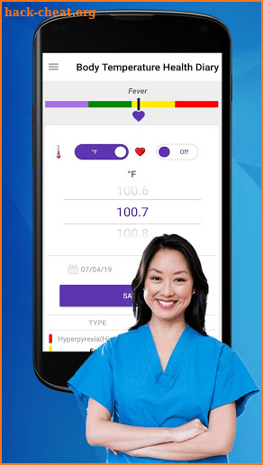 Body Temperature - Fever Thermometer Checker Diary screenshot