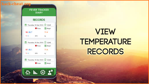 Body Temperature Record Tracker: Diary Average App screenshot