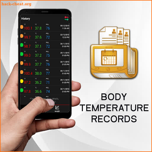Body Temperature : Thermometer Fever History Diary screenshot