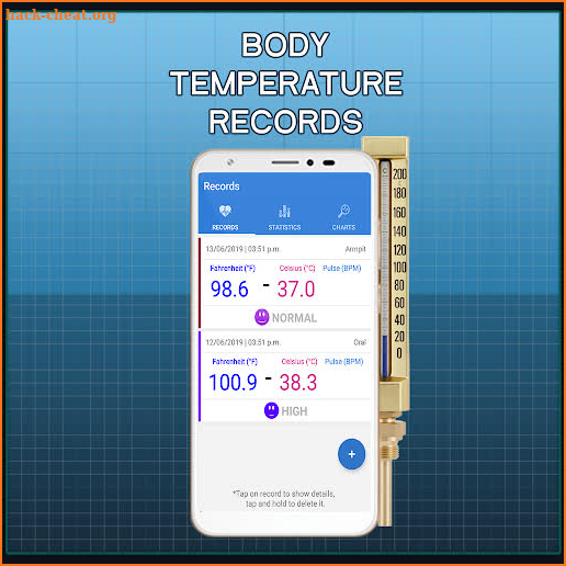 Body Temperature Tracker : Fever History Diary App screenshot