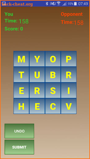 boggle game screenshot