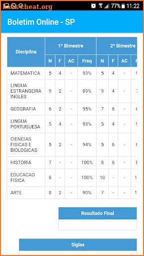 Boletim Online screenshot