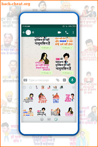 bollywood love stickers screenshot