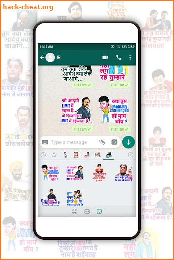 bollywood song stickers for whatsapp screenshot