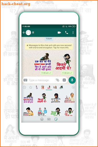 bollywood stickers for whatsapp hindi screenshot