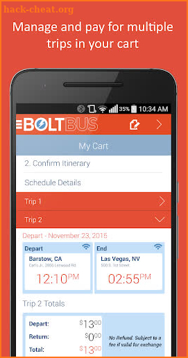 BoltBus screenshot