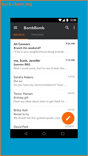 BombBomb Inbox screenshot