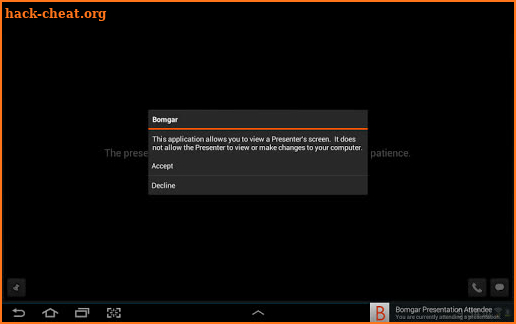 Bomgar Presentation Attendee screenshot