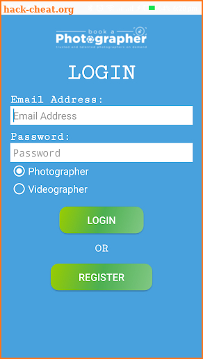 Book A Photographer screenshot