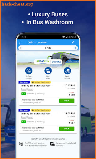 Book Bus Tickets Online - IntrCity Bus App screenshot