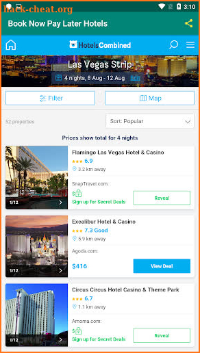 Book Now Pay Later Hotels screenshot