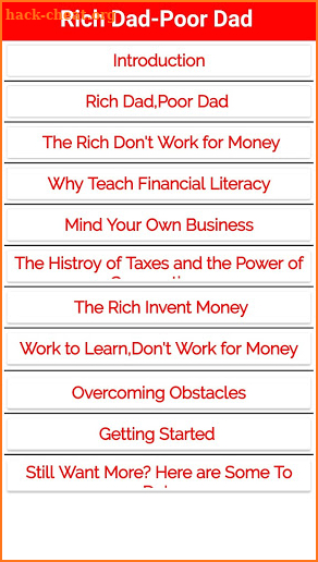 Book: Rich Dad Poor Dad - Robert T. Kiyosaki screenshot