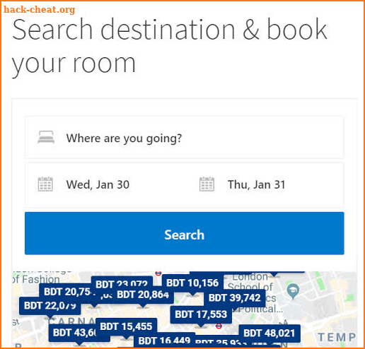 BookingApp screenshot