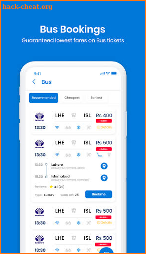 Bookme.pk - Bus, Airline & Cinema Tickets Online screenshot