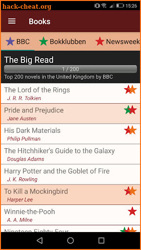 Books I've read screenshot