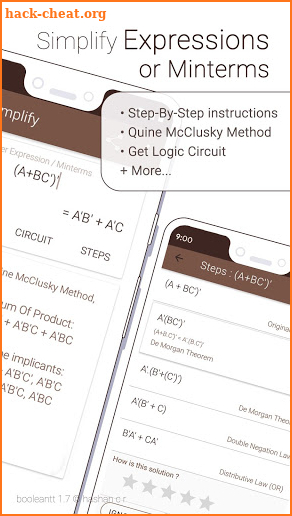 BooleanTT - Many things with Boolean Algebra screenshot