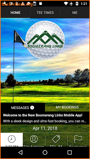 Boomerang Links Tee Times screenshot