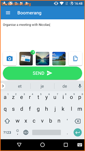 Boomerang : Mail myself screenshot
