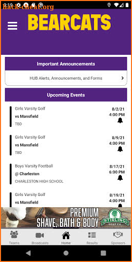 Booneville Bearcats Athletics screenshot