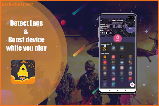 Booster for PU Battlegounds - 60 FPS Game lag fix screenshot