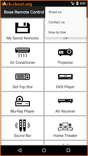 Bose Remote Control screenshot