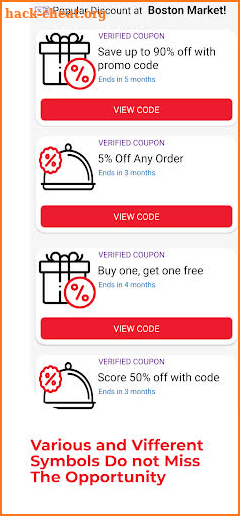 Boston Market Coupons screenshot