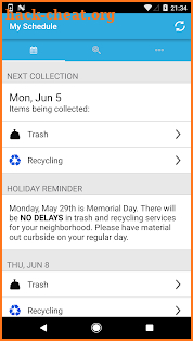 Boston Trash Schedule & Alerts screenshot