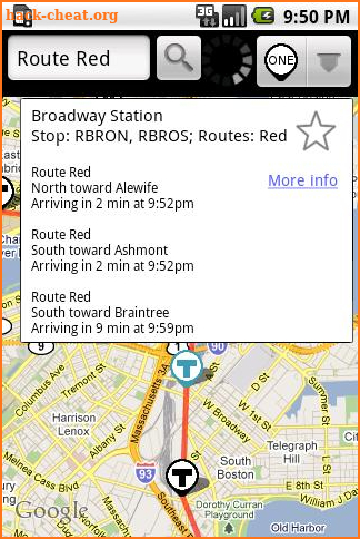 BostonBusMap screenshot