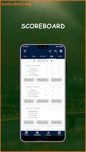 Bozi Live Baseball NFL NHL NBA screenshot