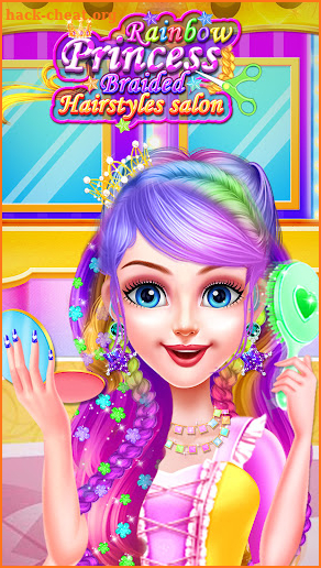 Braided princess hair salon screenshot