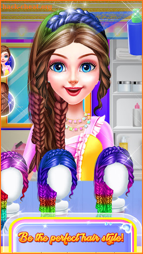 Braided princess hair salon screenshot