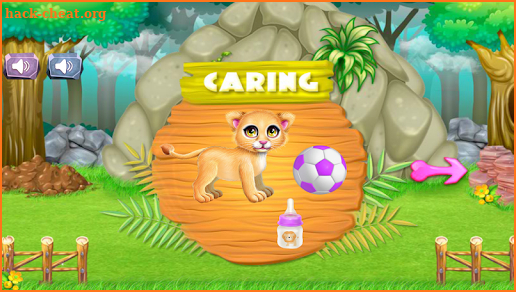 Brave lion little baby king caring screenshot