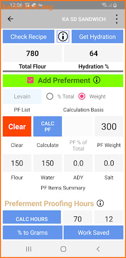 Bread Maker + Calculator screenshot