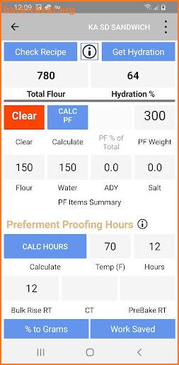 Bread Maker + Calculator screenshot