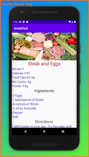 Breakfast keto diet recipes screenshot